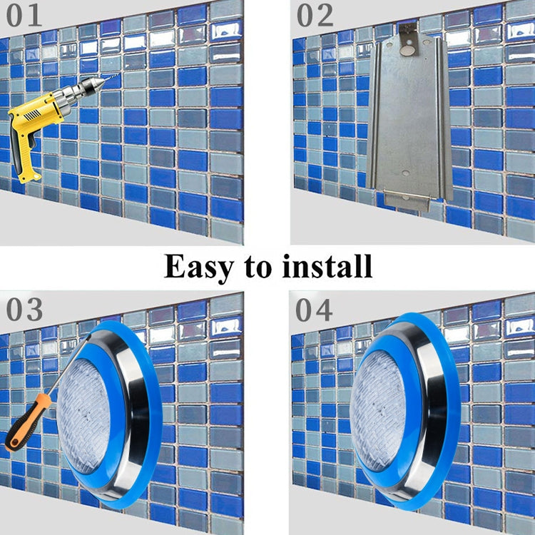 15W LED Stainless Steel Wall-Mounted Pool Light Landscape