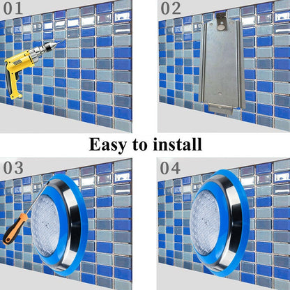 15W LED Stainless Steel Wall-Mounted Pool Light Landscape