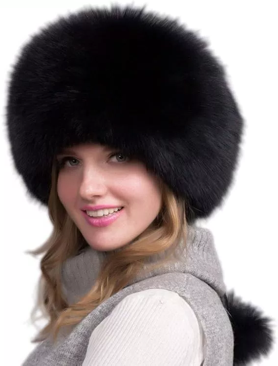 100% Natural Fox Fur Hat Women Cap Thick Winter Warm Female