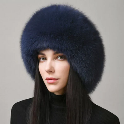 100% Natural Fox Fur Hat Women Cap Thick Winter Warm Female