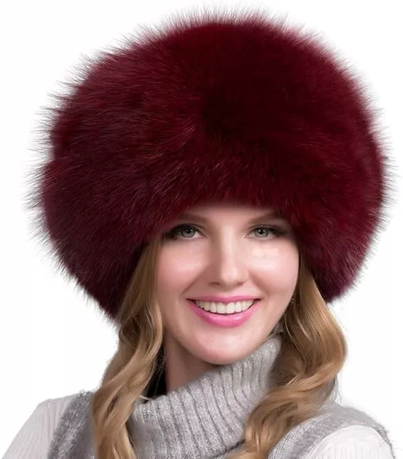 100% Natural Fox Fur Hat Women Cap Thick Winter Warm Female